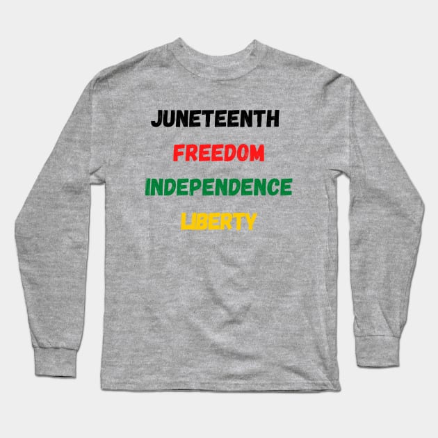 Juneteenth independence day Long Sleeve T-Shirt by merysam